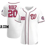 Keibert Ruiz Men's Washington Nationals White Authentic Home Jersey