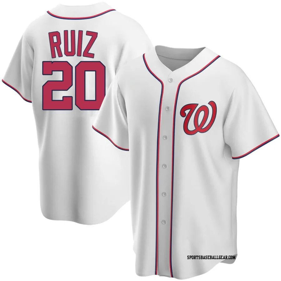 Keibert Ruiz Men's Washington Nationals White Replica Home Jersey