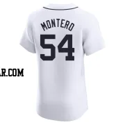Keider Montero Men's Detroit Tigers White Elite Home Jersey