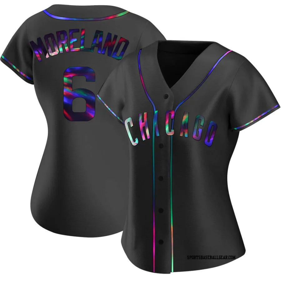 Keith Moreland Women's Chicago Cubs Black Holographic Replica Alternate Jersey
