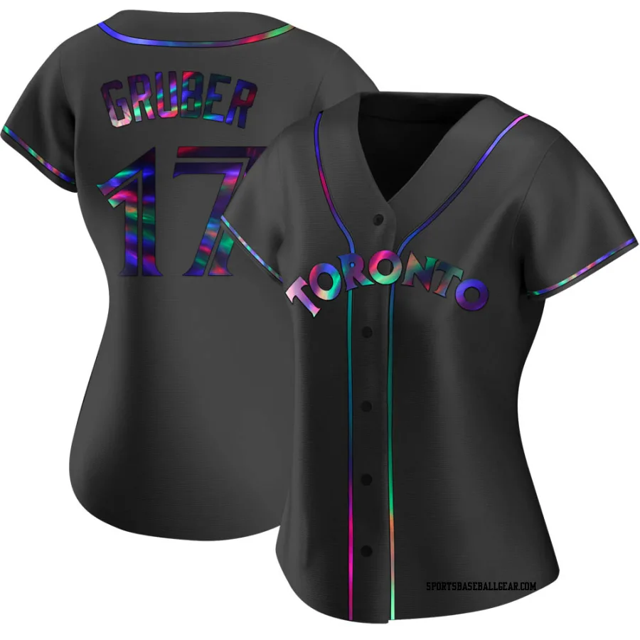 Kelly Gruber Women's Toronto Blue Jays Black Holographic Replica Alternate Jersey