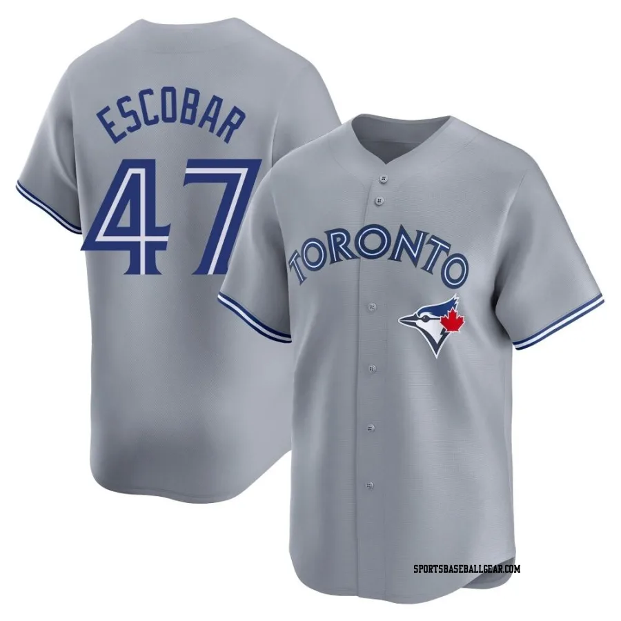 Kelvim Escobar Men's Toronto Blue Jays Gray Limited Away Jersey