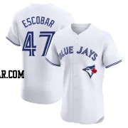Kelvim Escobar Men's Toronto Blue Jays White Elite Home Jersey