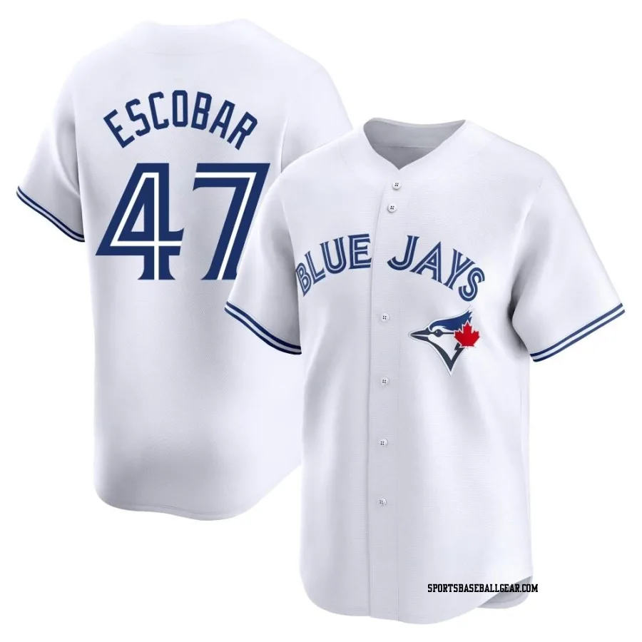 Kelvim Escobar Men's Toronto Blue Jays White Limited Home Jersey