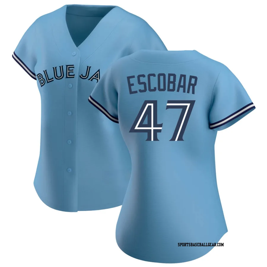 Kelvim Escobar Women's Toronto Blue Jays Blue Authentic Jersey