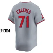 Kelvin Caceres Men's Los Angeles Angels Gray Limited Away Jersey