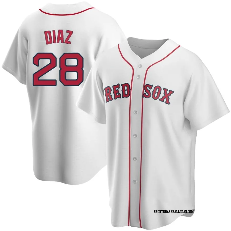Kelvin Diaz Men's Boston Red Sox White Replica Home Jersey