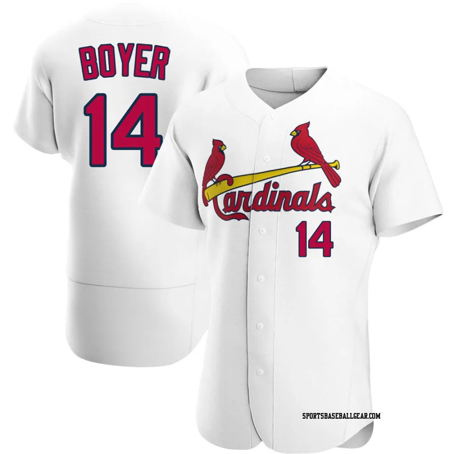 Ken Boyer Men's St. Louis Cardinals White Authentic Home Jersey