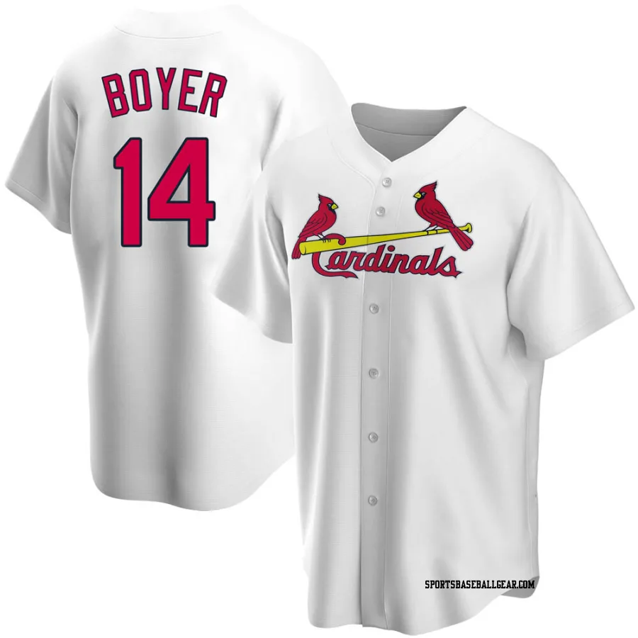 Ken Boyer Men's St. Louis Cardinals White Replica Home Jersey