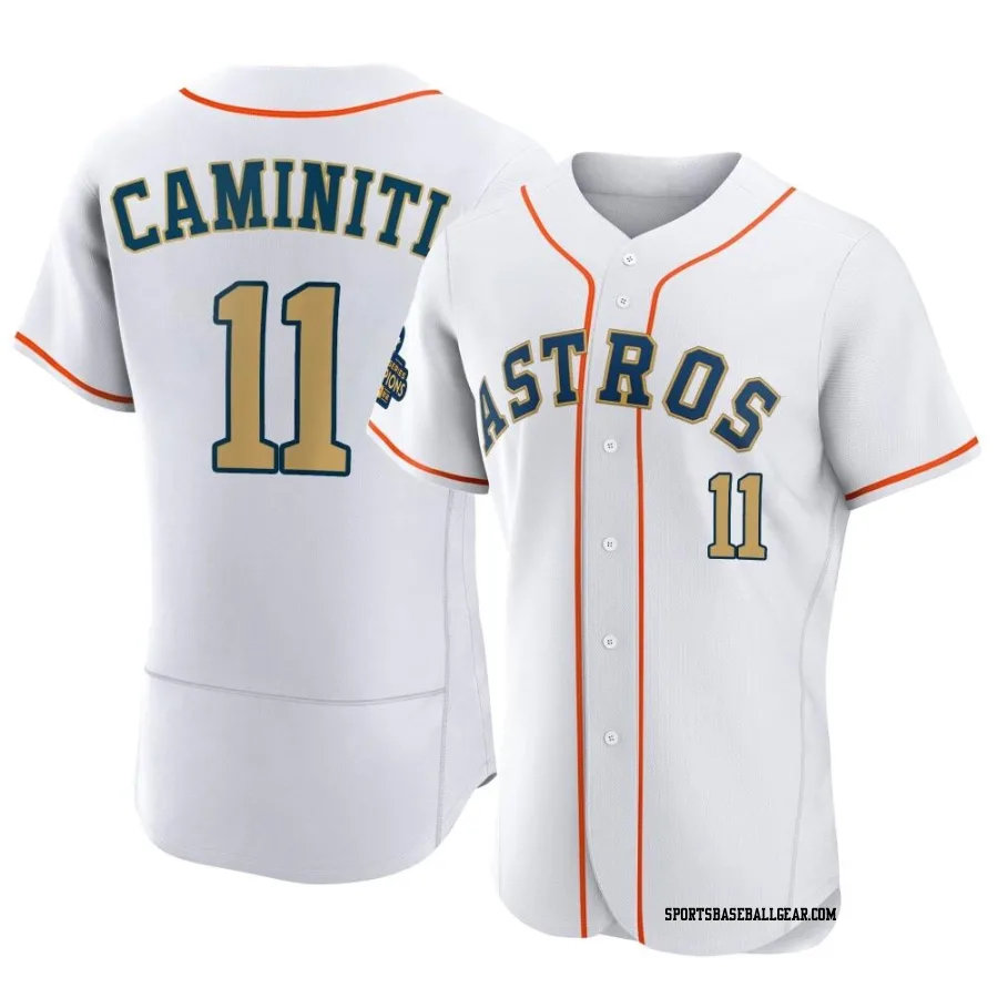 Ken Caminiti Men's Houston Astros Gold Authentic White 2023 Collection Jersey