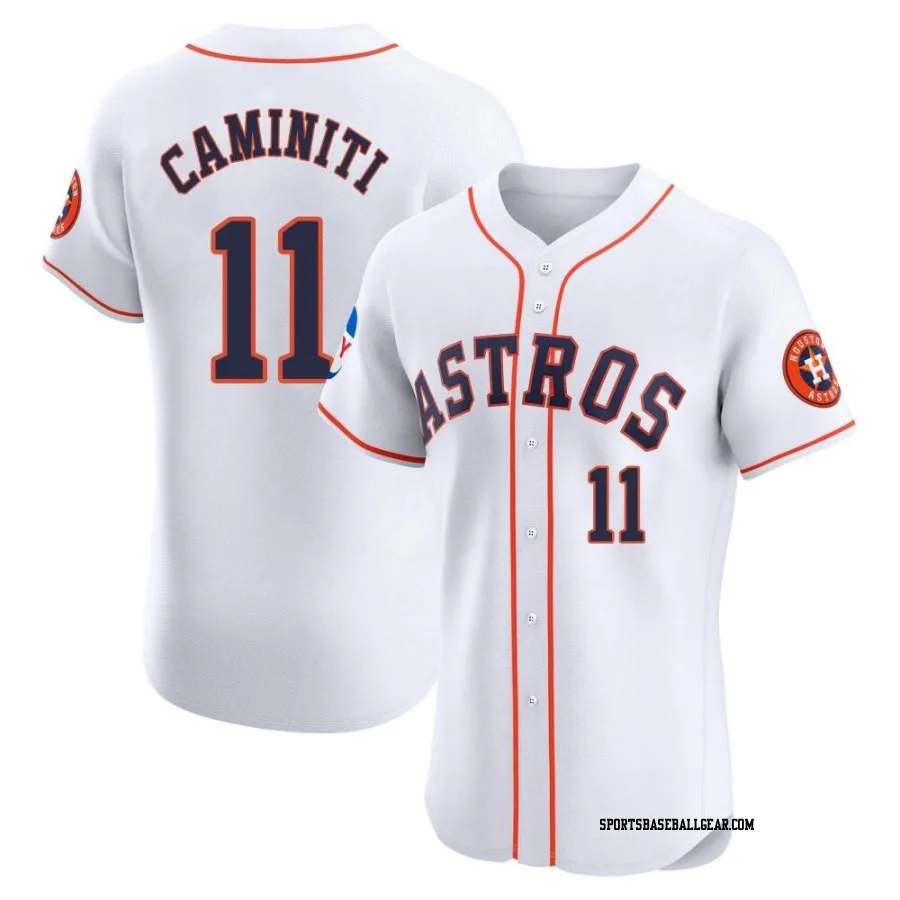 Ken Caminiti Men's Houston Astros White Elite Home Patch Jersey
