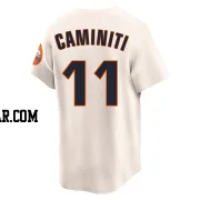 Ken Caminiti Youth Houston Astros Cream Limited Throwback Cooperstown Collection Jersey