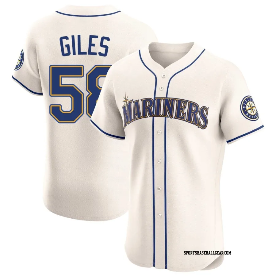 Ken Giles Men's Seattle Mariners Cream Elite Alternate Jersey