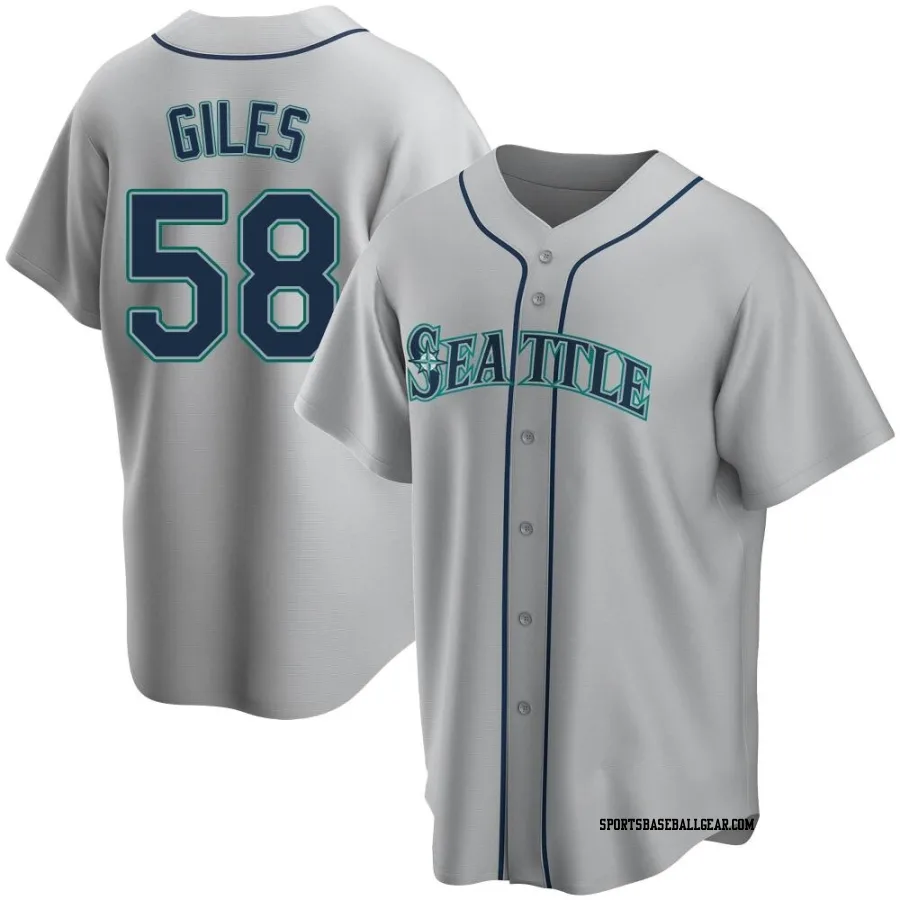 Ken Giles Men's Seattle Mariners Gray Replica Road Jersey