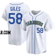 Ken Giles Men's Seattle Mariners White Limited Throwback Cooperstown Collection Jersey