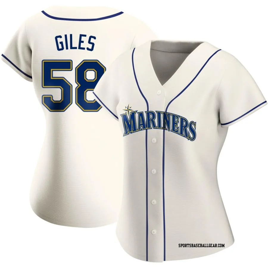 Ken Giles Women's Seattle Mariners Cream Replica Alternate Jersey