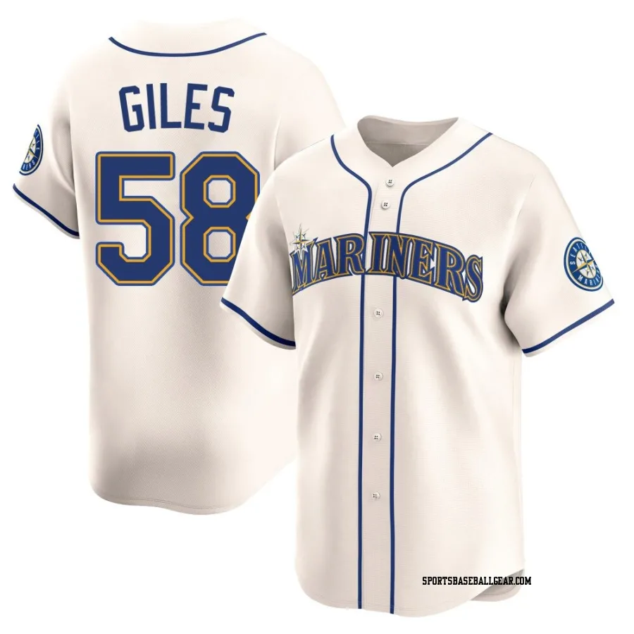 Ken Giles Youth Seattle Mariners Cream Limited Alternate Jersey