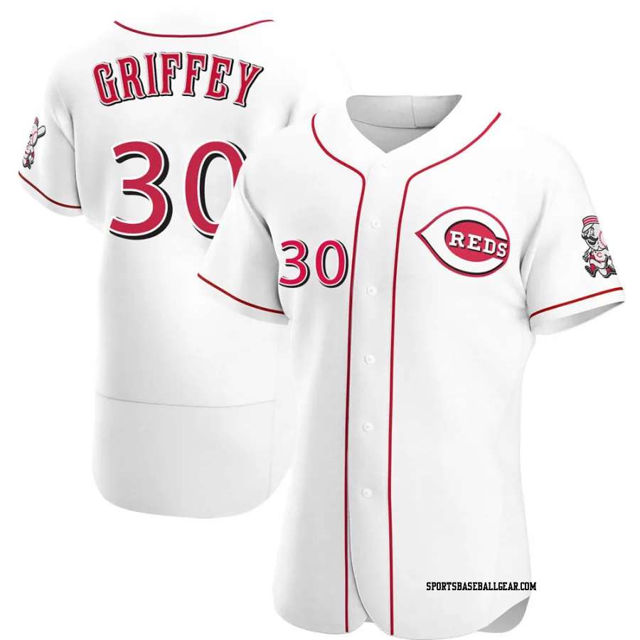 Ken Griffey Men's Cincinnati Reds White Authentic Home Jersey