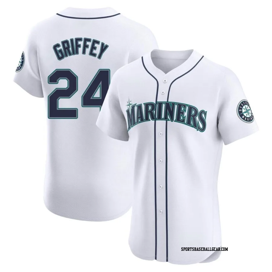 Ken Griffey Men's Seattle Mariners White Elite Home Jersey