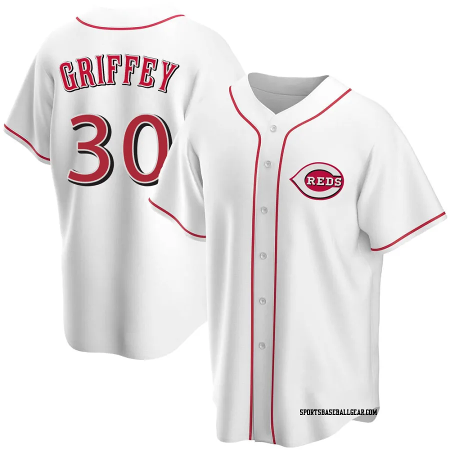 Ken Griffey Youth Cincinnati Reds White Replica Home Jersey