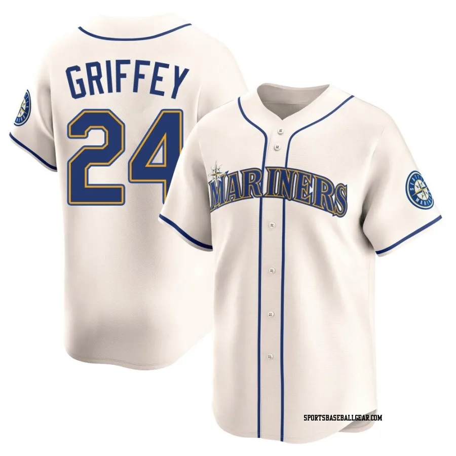 Ken Griffey Youth Seattle Mariners Cream Limited Alternate Jersey