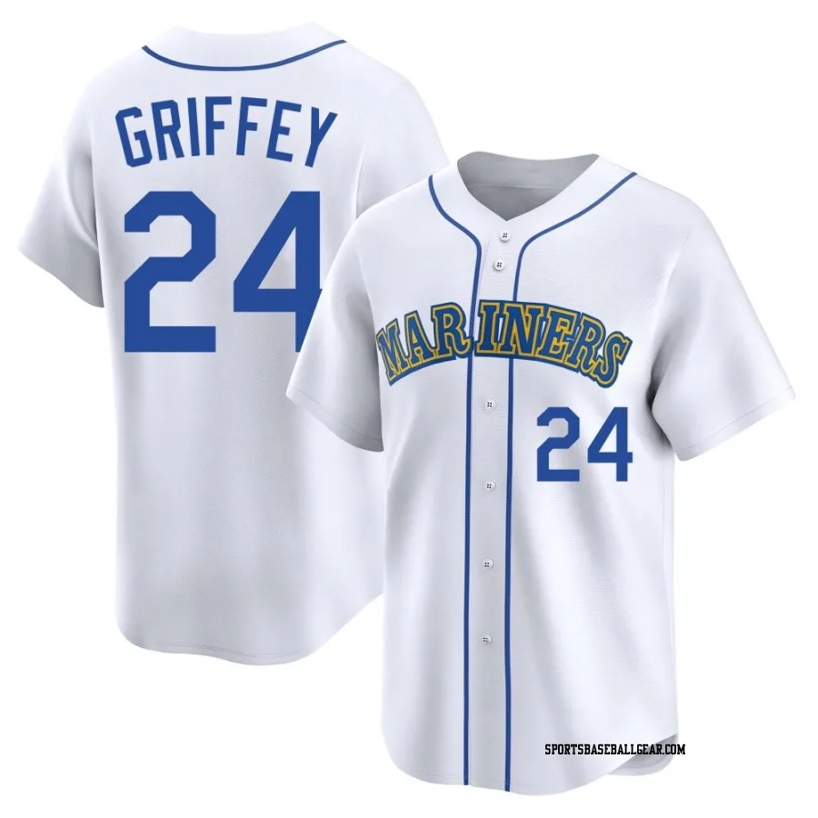 Ken Griffey Youth Seattle Mariners White Limited Throwback Cooperstown Collection Jersey