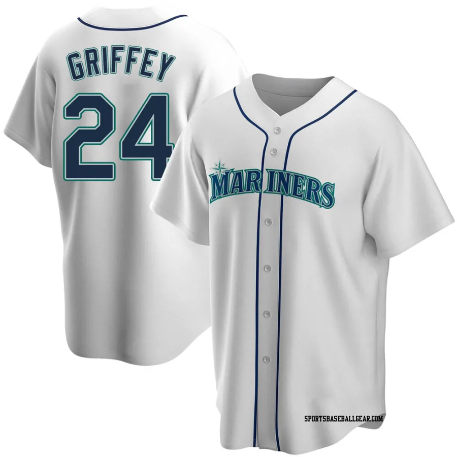 Ken Griffey Youth Seattle Mariners White Replica Home Jersey