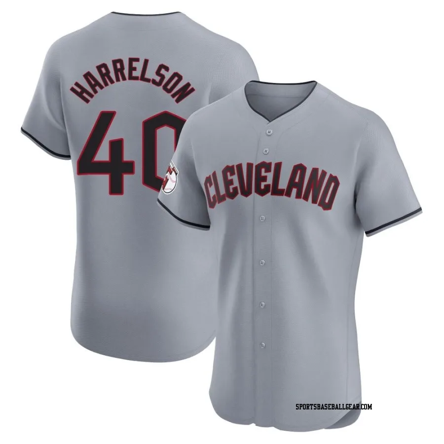 Ken Harrelson Men's Cleveland Guardians Gray Elite Road Jersey