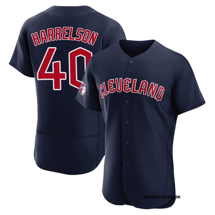 Ken Harrelson Men's Cleveland Guardians Navy Authentic Alternate Jersey