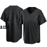 Ken Holtzman Men's Oakland Athletics Black Replica Pitch Fashion Jersey