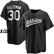 Ken Holtzman Men's Oakland Athletics Black/White Replica Jersey
