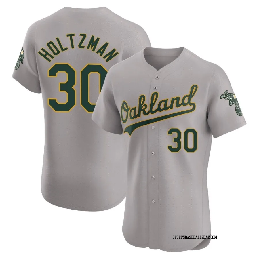 Ken Holtzman Men's Oakland Athletics Gray Elite Road Jersey