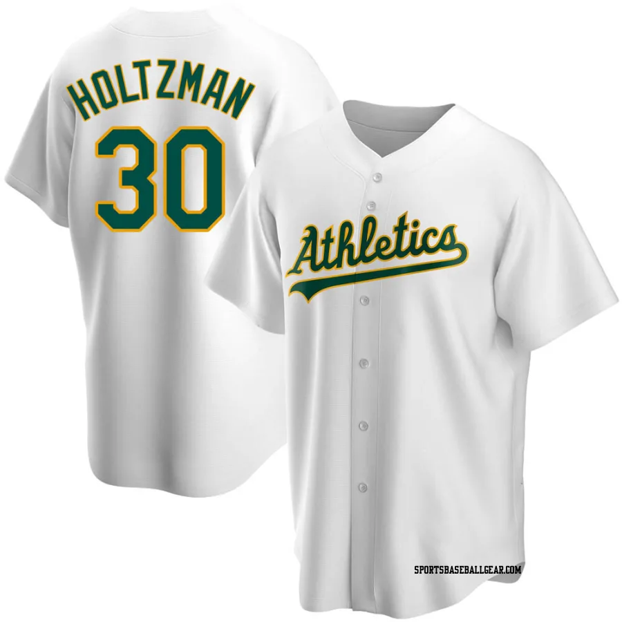 Ken Holtzman Men's Oakland Athletics White Replica Home Jersey