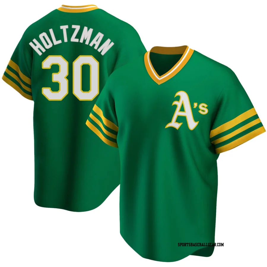 Ken Holtzman Youth Oakland Athletics Green Replica R Kelly Road Cooperstown Collection Jersey