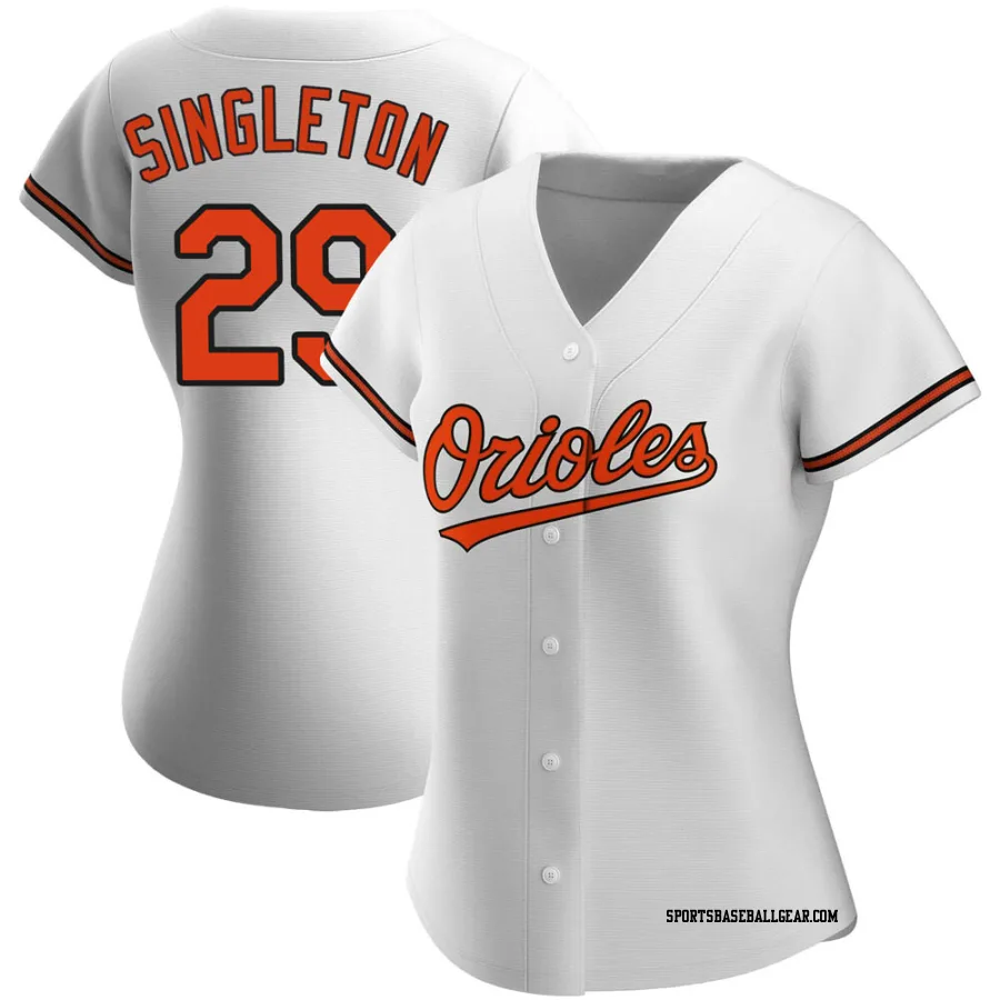 Ken Singleton Women's Baltimore Orioles White Authentic Home Jersey