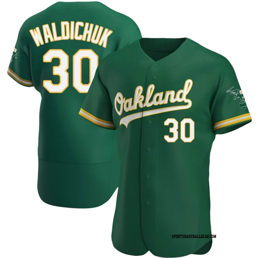 Ken Waldichuk Men's Oakland Athletics Green Authentic Kelly Alternate Jersey