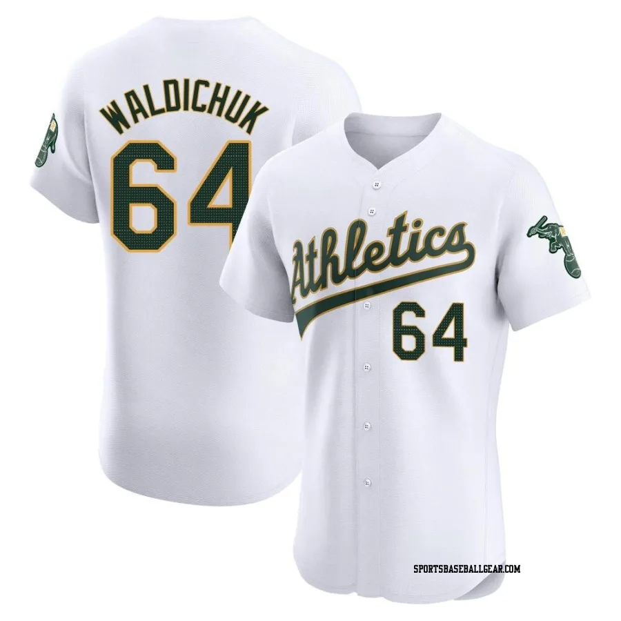 Ken Waldichuk Men's Oakland Athletics White Elite Home Jersey