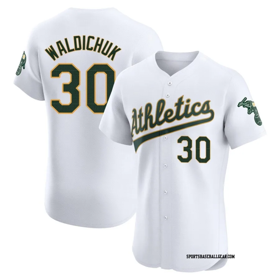 Ken Waldichuk Men's Oakland Athletics White Elite Home Jersey