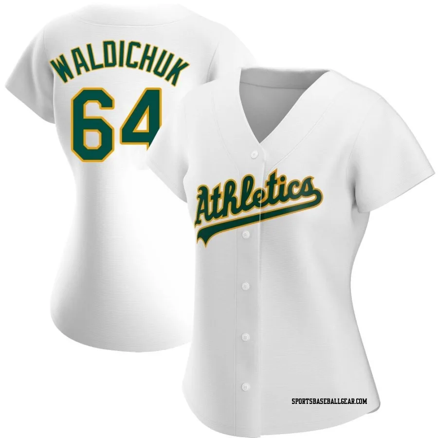 Ken Waldichuk Women's Oakland Athletics White Replica Home Jersey