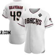 Kendall Graveman Men's Arizona Diamondbacks White Authentic Crimson Home 2023 World Series Jersey