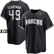 Kendall Graveman Men's Arizona Diamondbacks White Replica Black 2023 World Series Jersey
