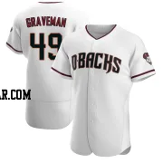 Kendall Graveman Men's Arizona Diamondbacks White/Crimson Authentic Home Jersey