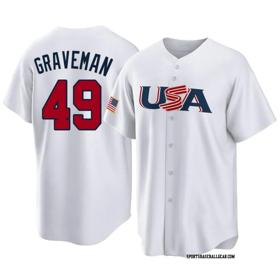 Kendall Graveman Men's Chicago White Sox White Replica USA Baseball 2023 World Baseball Classic Jersey