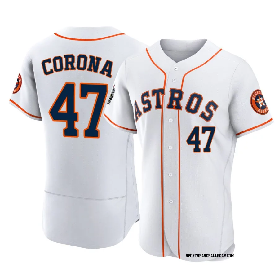 Kenedy Corona Men's Houston Astros White Authentic 2022 World Series Home Jersey