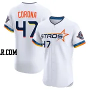 Kenedy Corona Men's Houston Astros White Elite 2025 City Connect Jersey