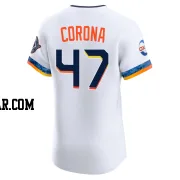 Kenedy Corona Men's Houston Astros White Elite 2025 City Connect Jersey