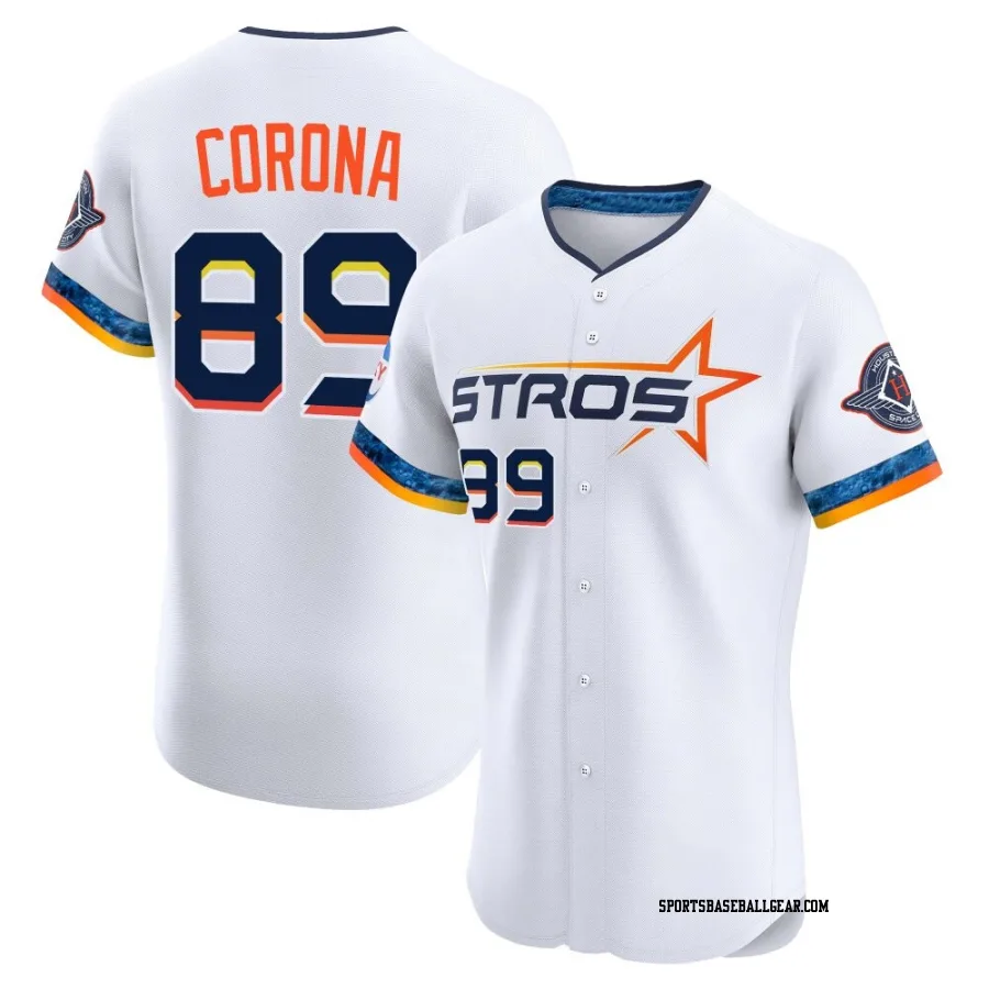 Kenedy Corona Men's Houston Astros White Elite 2025 City Connect Jersey