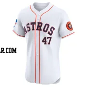 Kenedy Corona Men's Houston Astros White Elite Home Patch Jersey