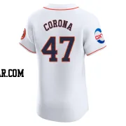 Kenedy Corona Men's Houston Astros White Elite Home Patch Jersey