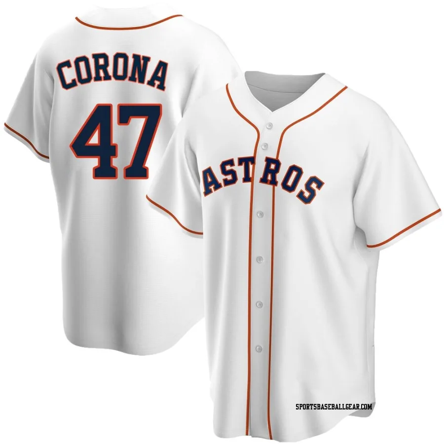 Kenedy Corona Men's Houston Astros White Replica Home Jersey